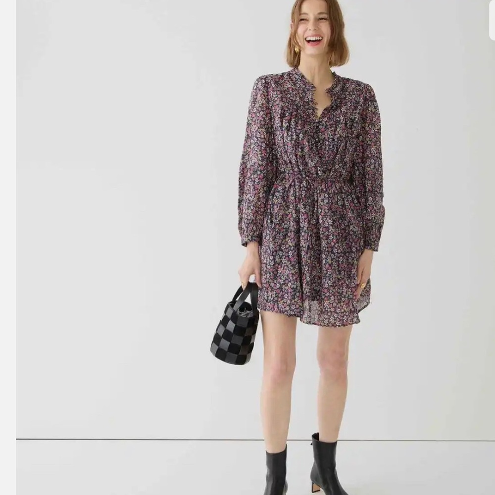 J. Crew JCREW nwot Button-up Mini Dress Sunny Meadow small